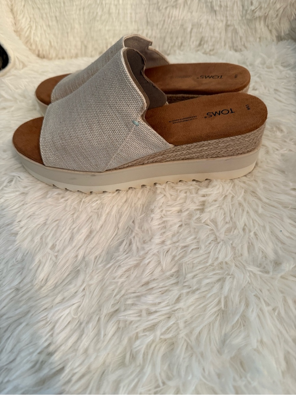 Tom’s Diana Mule Wedge Sandals Size 8.5